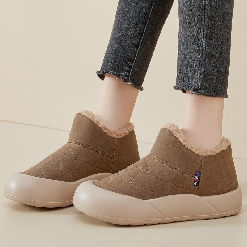Cotton Shoes, Winter Women's New Warm Women's Boots, Boots with Fleece, Thickened Snow Boots, Cold Protection and Warm Cotton Boots