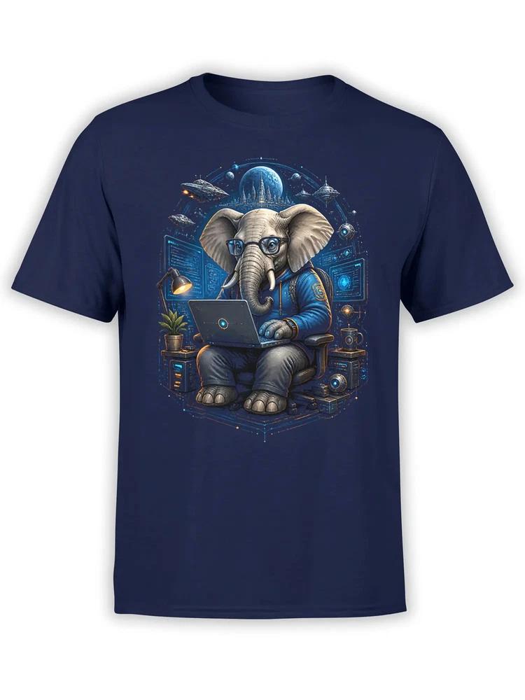 Cosmic Coder Elephant Tshirt Unisex S