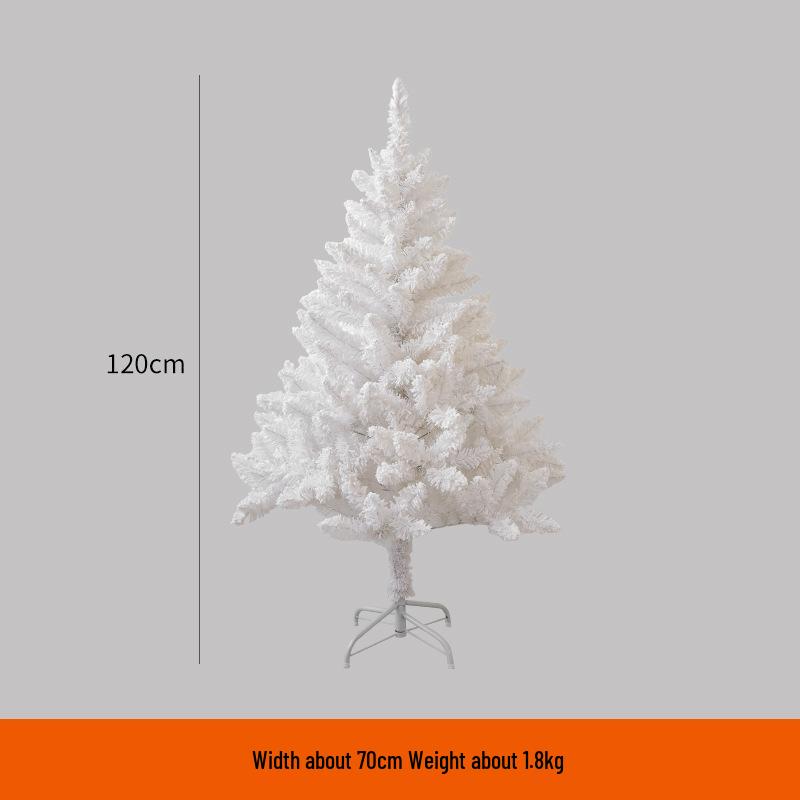 NUCHI Luxury 1.2m/1.5m White Christmas Tree with Home Floor Decoration Package