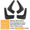 Kia K3 (2013-2015) International Tire Mudguards