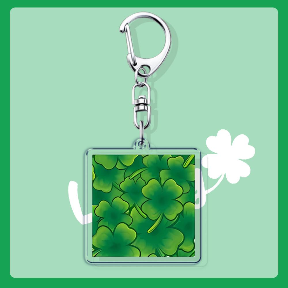

Irish Festival Shamrock Keychains Keyring for Accessories Bag Key Chain Ring Jewelry St Patricks Day Green Gifts Lucky