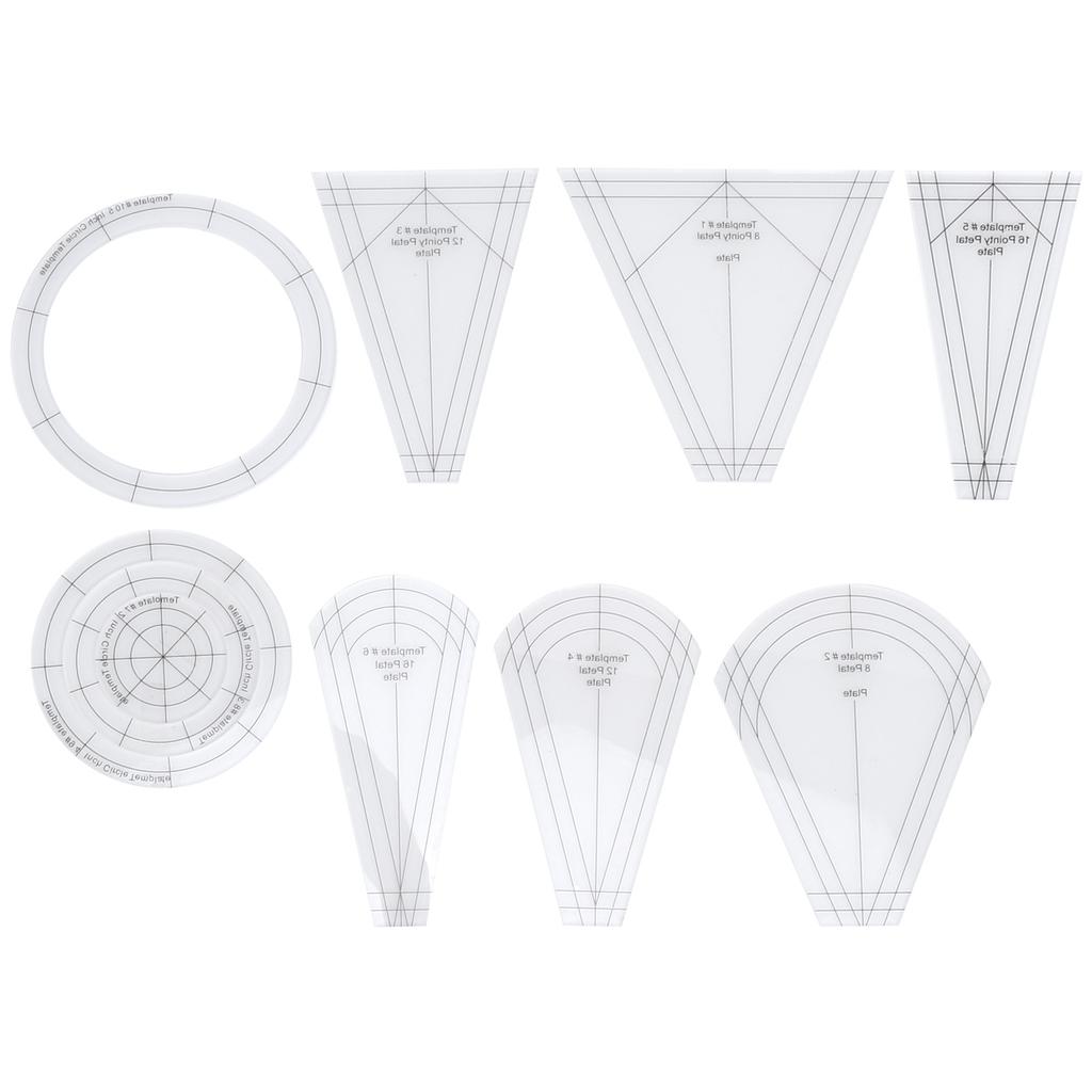 10pcs Quilting Rulers Multifunctional Transparent Acrylic Sewing Templates Sets for Quilting Sewing Stitching Craft