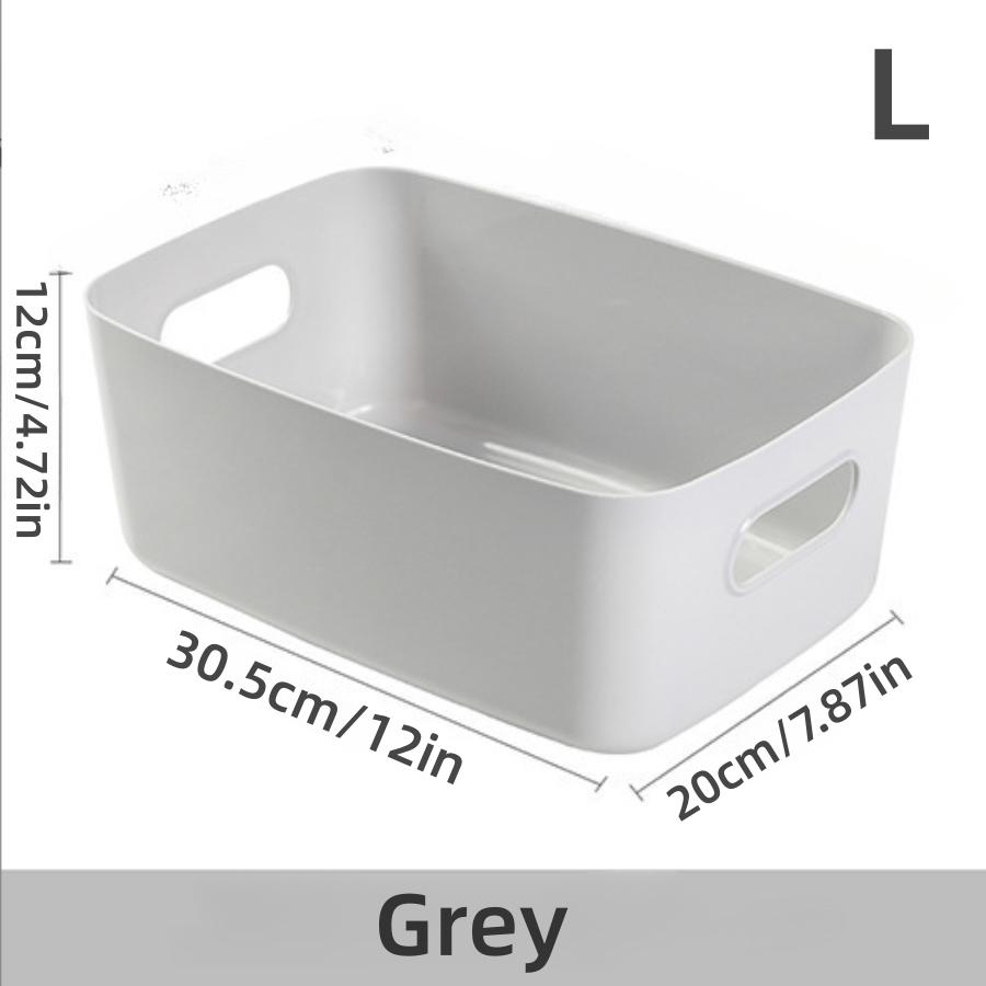 Plastic Desktop Organizer, Portable Rectangular Storage Basket for Kitchen, Bedroom, Bathroom, Dormitory and Office Use