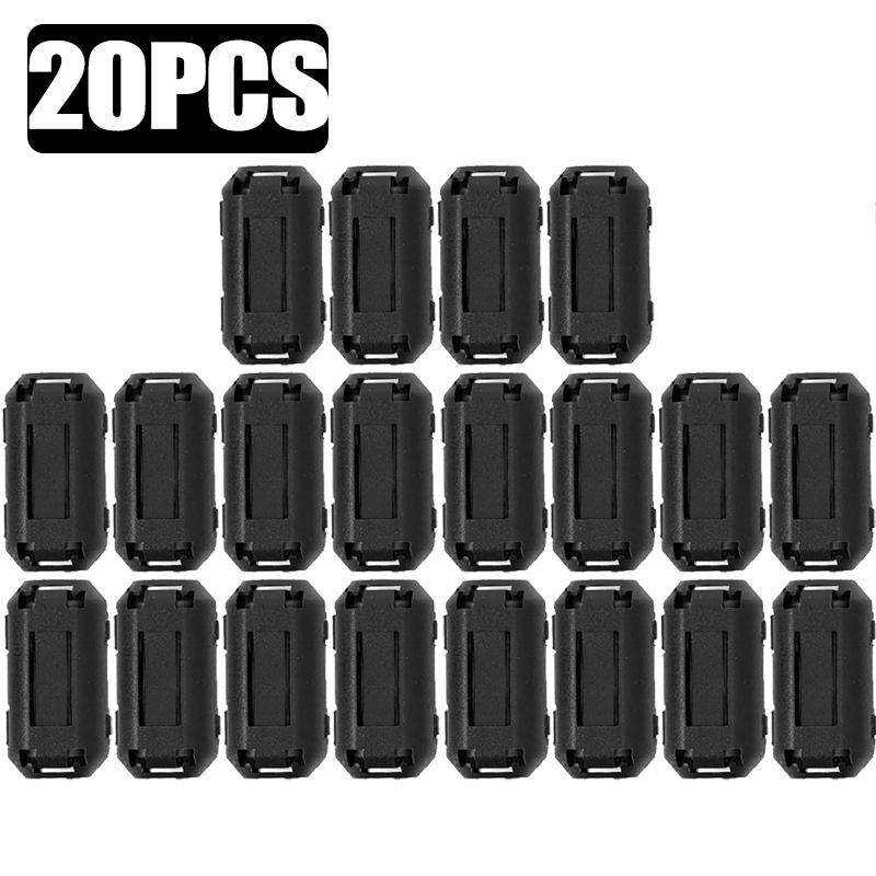 1/30Pcs Noise Filter Magnetic Clip Noise Suppressor Filter Ring Cable Clamp for Suppressor Powerline Power Cord Magnetic Ring