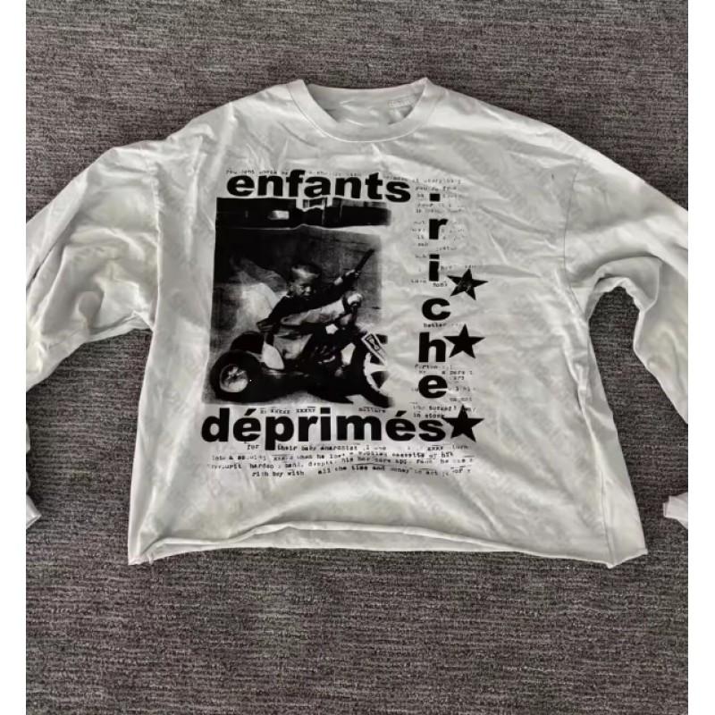 Unisex Vintage Streetwear Long Sleeve T-Shirt With 3D Digital Print Loose Fit Casual Tee Daily Wear