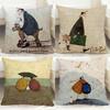Housse de coussin S-Sam Toft Art Confortable Réversible Idéale pour Voiture Canapé Chambre & Au-delà