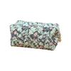 Quilted Cosmetic Bag with Floral Print Large Capacity Makeup Organizer Travel Toiletry Storage Pouch for Women