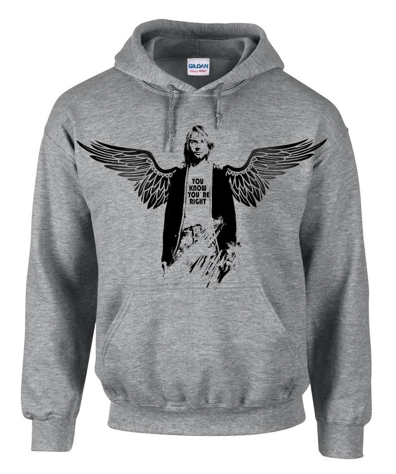 Kurt Cobain Nirvana Rock Music Grau Hoodies Kapuzenpullover -3541 -Grau XXXXL