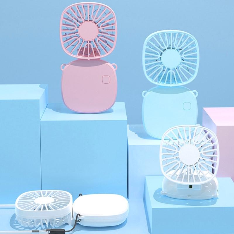 Handheld Fan Foldable Fan Rechargeable Small Pocket Fan with 3 Speed USB Fan for Office Outdoor Indoor Pocket Fan