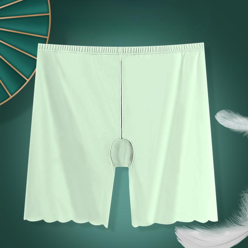 

Большие размеры женские новые тонкие защитные брюки Ice Silk Base нескользящие боксеры-трусы 2XL зелёный