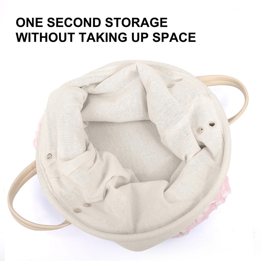 Fashion Dog Toy Storage Basket Foldable Dog Canvas Bag Paw Print Pet Toys Clothes Storage Box Dog Cat Accessories Pet Supplies