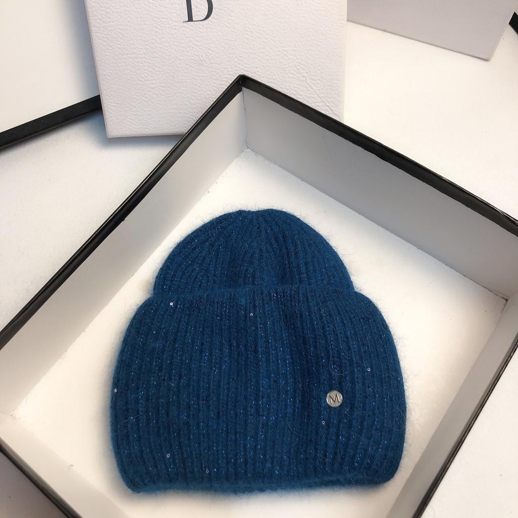 2020 Extended Brim Knitted Hat Sweater With Casual Hat Winter Outdoor Ear Protection Wool Hat Women