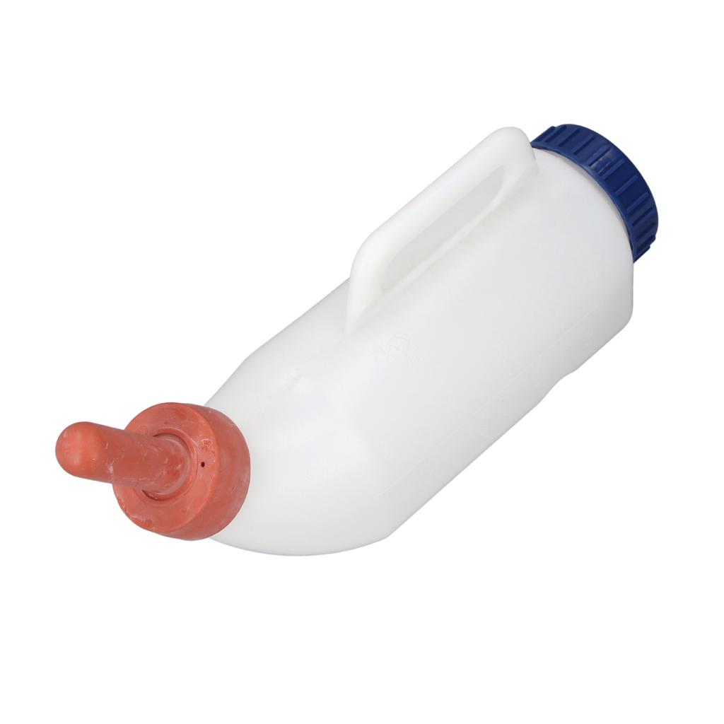 Calf Nursing Feeding Bottle Silicone Nipple PE 2L Spill Proof Calf Milk Feeder for Cattle Sheep