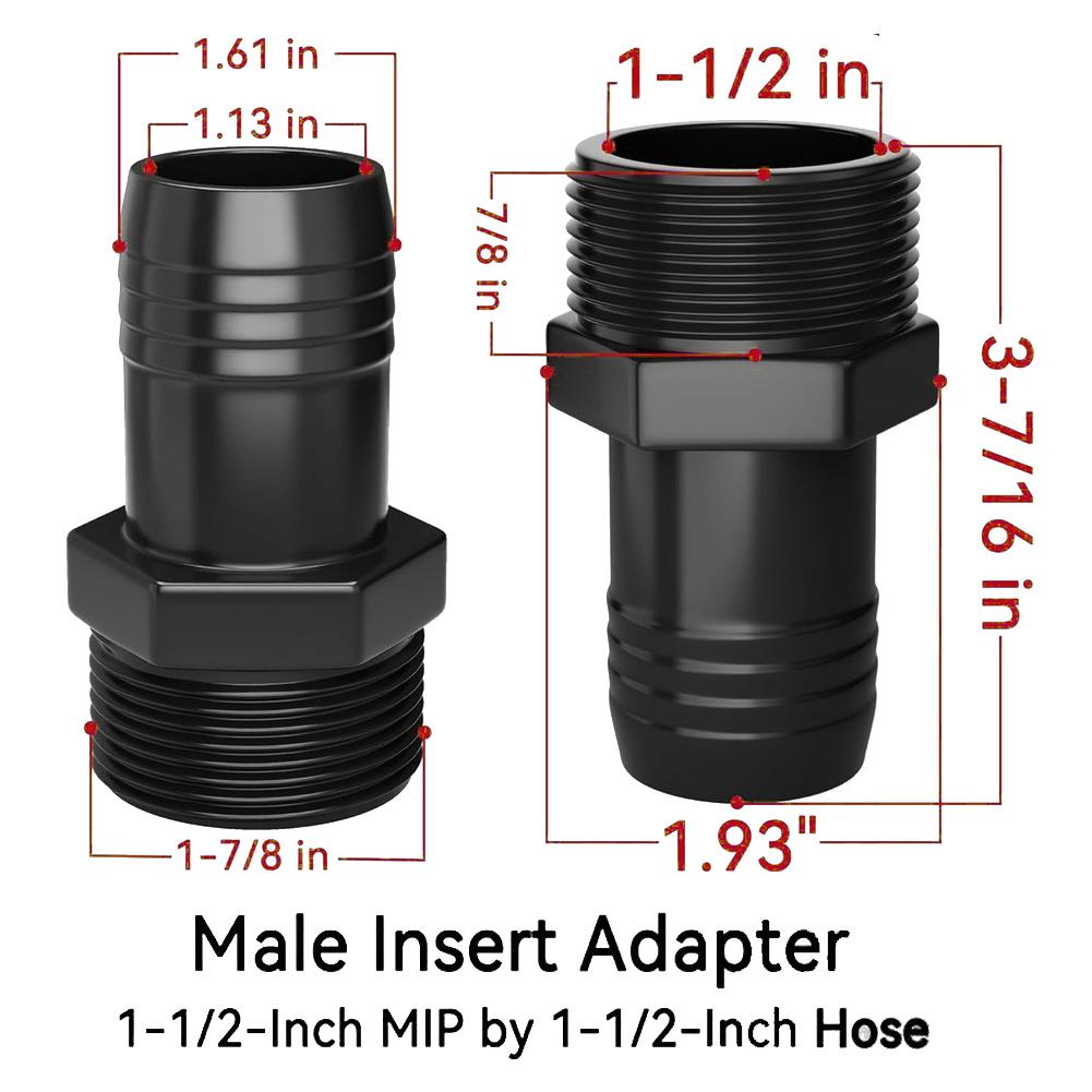 4/2/1 szt. Czarny Adapter Węża Basenowego Do Hayward SPX1091Z2 Złącze 1,5 Calowe ABS Odporny na Wycieki Montaż Pompy Akcesoria Basenowe=