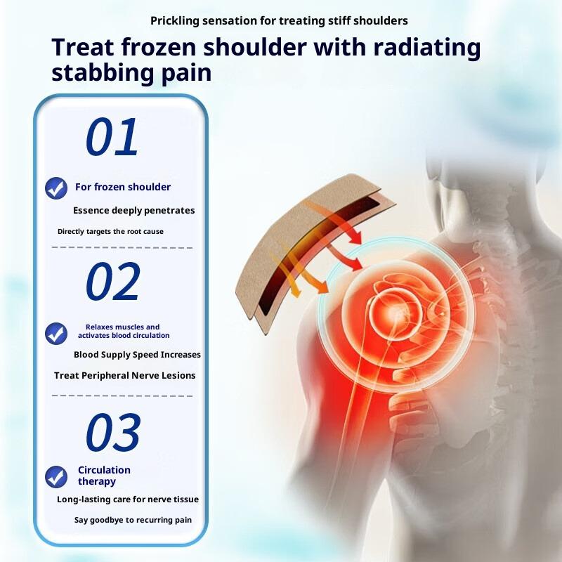 Specialized Patch for Shoulder Pain & Frozen Shoulder - Natural Herbal Formula, Suitable for Sensitive Skin, 12 Patches Per Box