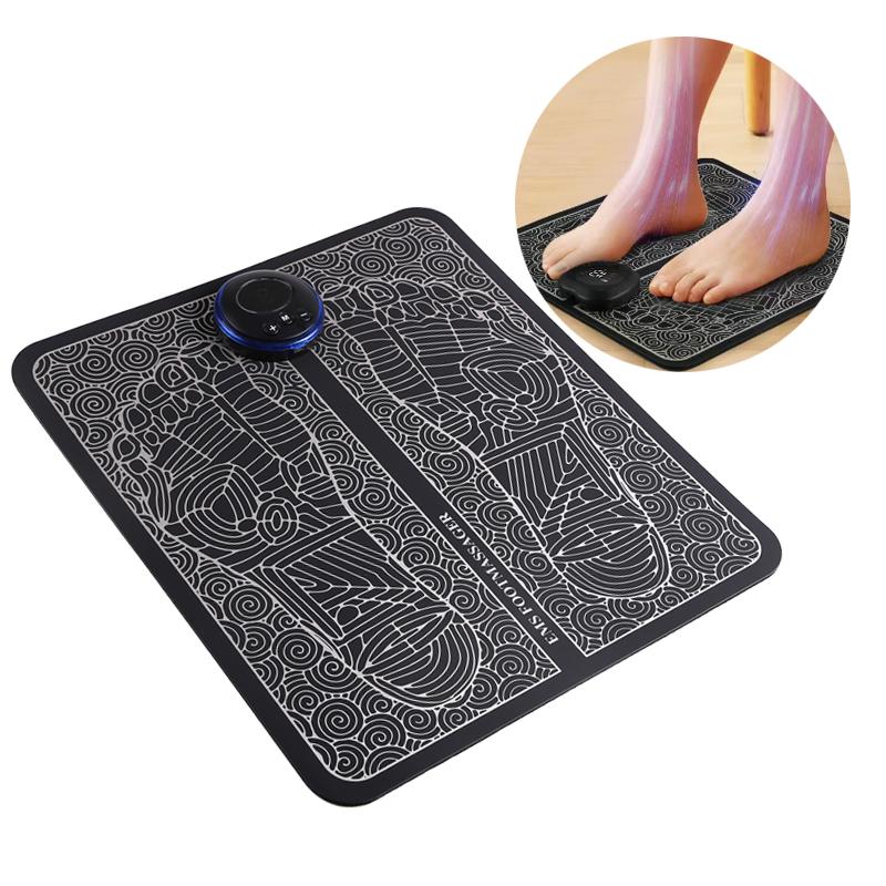 Elektrisches EMS-Fußmassagegerät-Pad zur Muskelstimulation, Kneten, tiefe Entspannung, Beinformung, Verbesserung der Blutzirkulation, Linderung