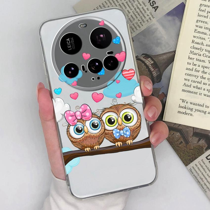 For Xiaomi 15T Mi 12 11 10 15 Ultra Cover Case Cute Duck Pattern Lens Protection Transparent Soft Silicone Dustproof Shell For Xiaomi Cellphone Casing