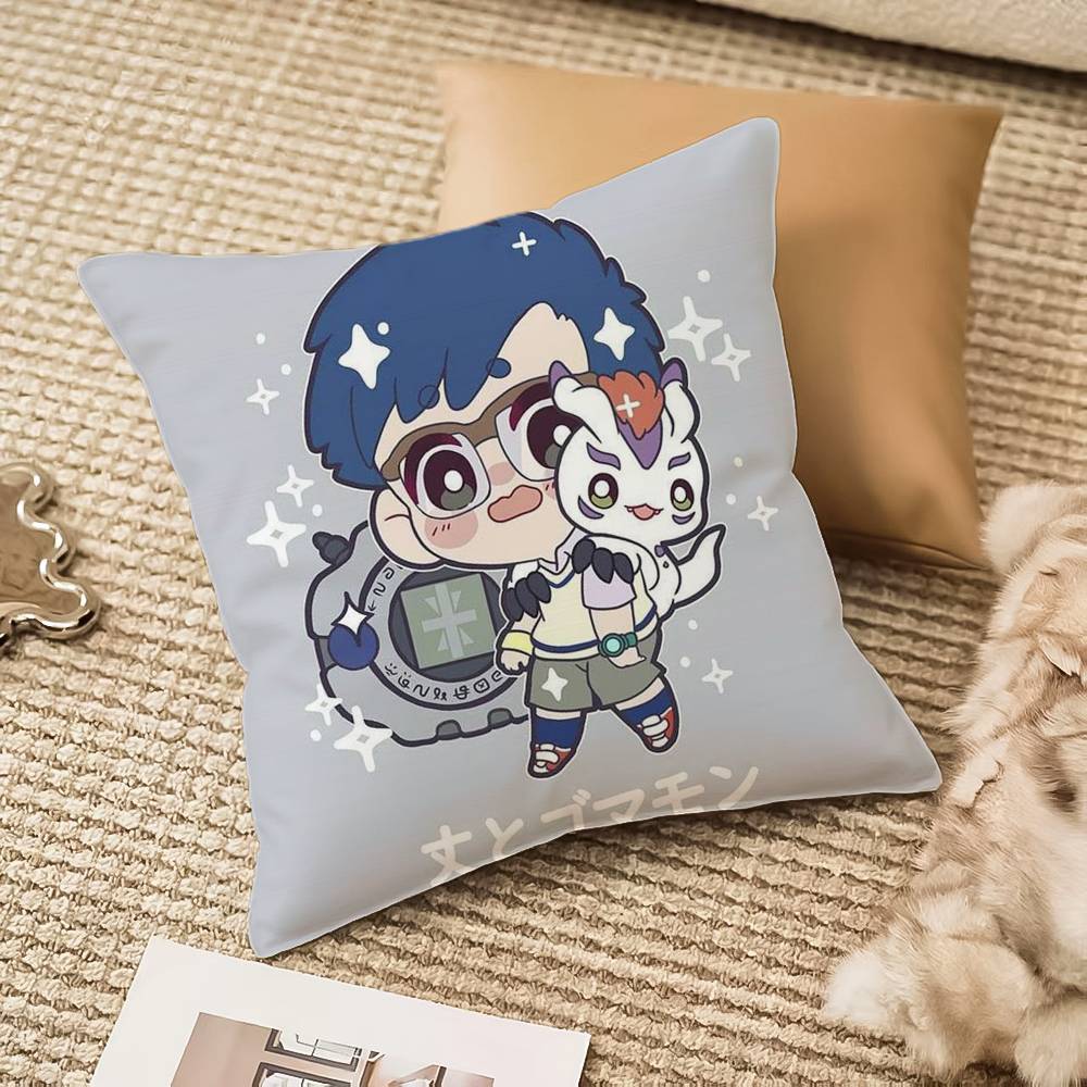 Niedlicher D-Digimon Adventure Kissenbezug Hausstaubmilbenabweisend Unsichtbarer Reißverschluss Sofa Bett