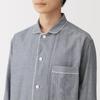 MUJI Nahtlose Doppelgaze Marineblau Größe S Herren Langarm-Schlafanzug, Streifen, (FB0YDA6S)