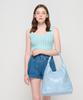 Roidesrois Leather Shoulder Hobo Bag (Sky Blue)