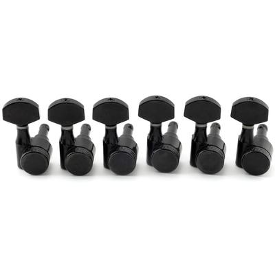 Musiclily Pro Locking Guitar Square for Electric Black 6-in-line Single-pin Tuners, (SQ), Stratocaster/Telecaster Guitars,