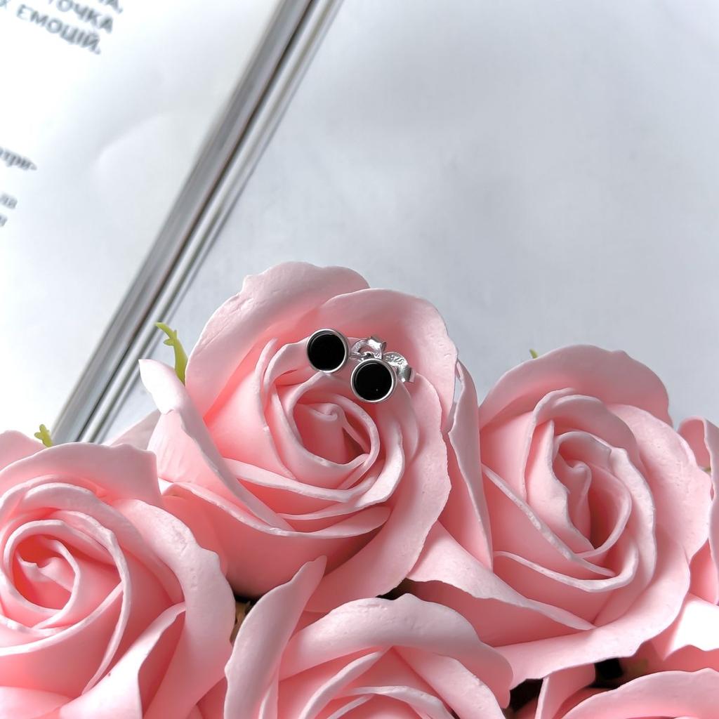 Silberohrringe mit natürlichem Onyx (2153283)