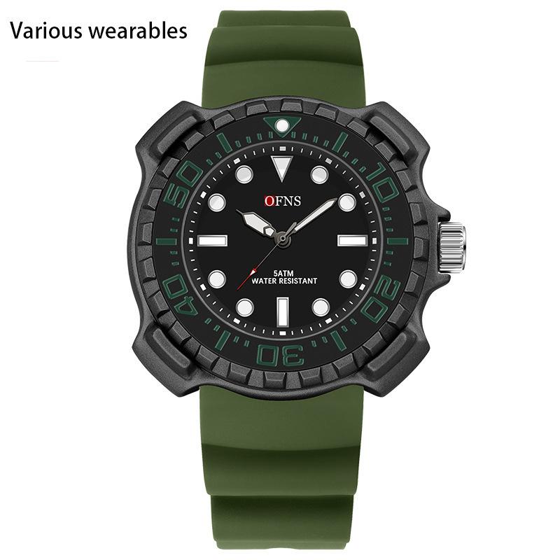 

Кварцевые часы с силикагелем, модные трендовые мужские часы, простые водонепроницаемые электронные кварцевые часы для мужчин