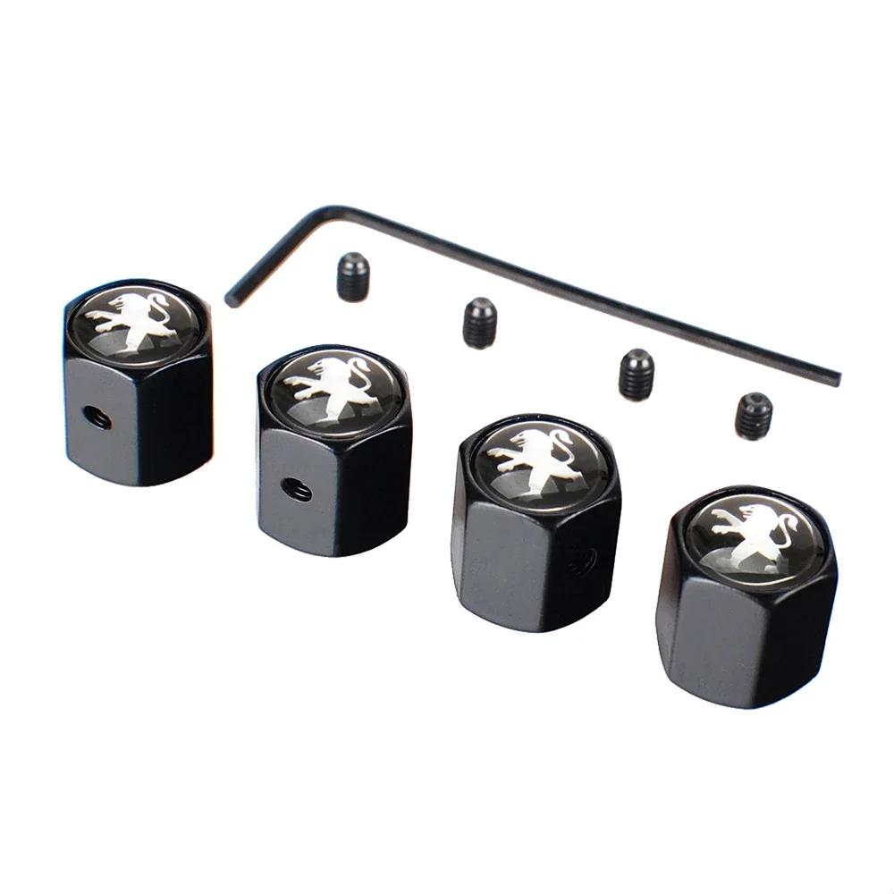 Anti-theft Car Wheel Tire Stem Valve Caps for Peugeot 407 206 107 307 308 406 408 208 301 3008 2008 208XS 208GTi Exterior