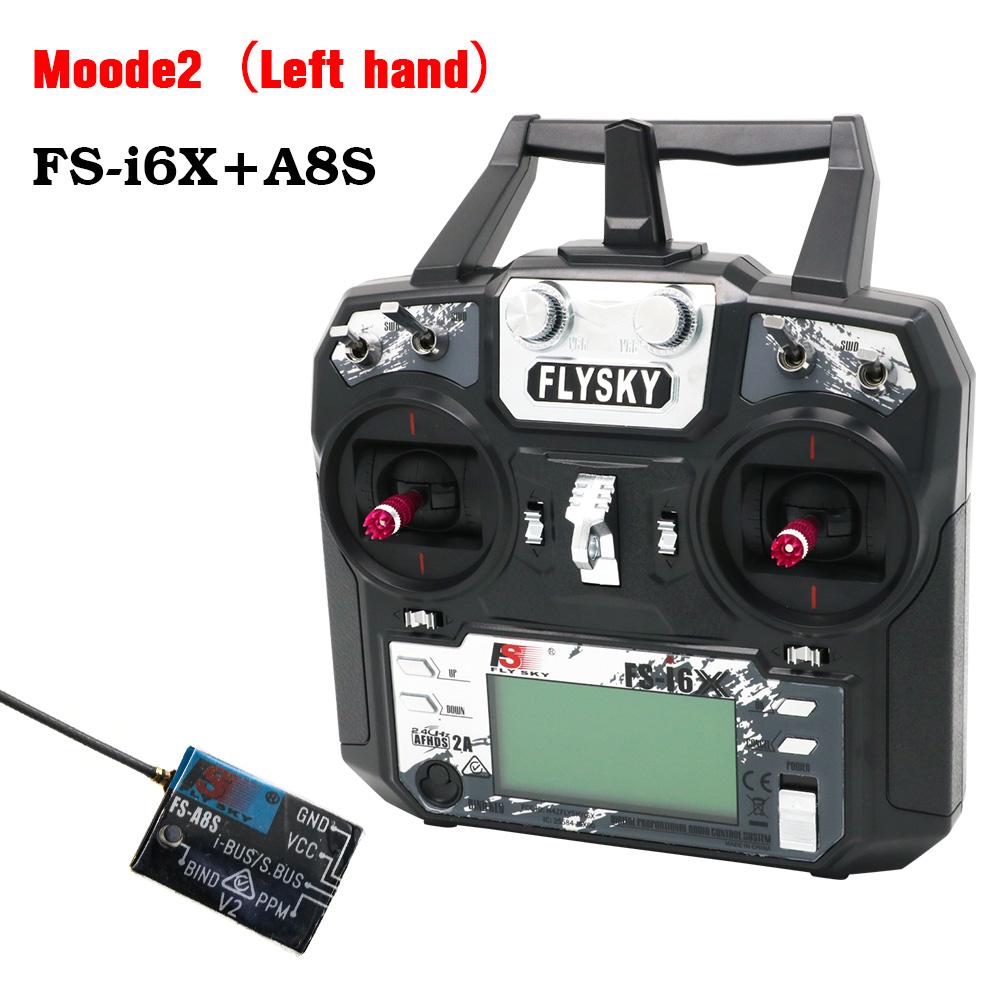 FLYSKY FS-i6X I6X 10CH AFHDS 2A Radio Transmitter with X6B IA6B IA10B A8S Receiver 2.4GHz for RC Aairplane Helicopter FPV Drone