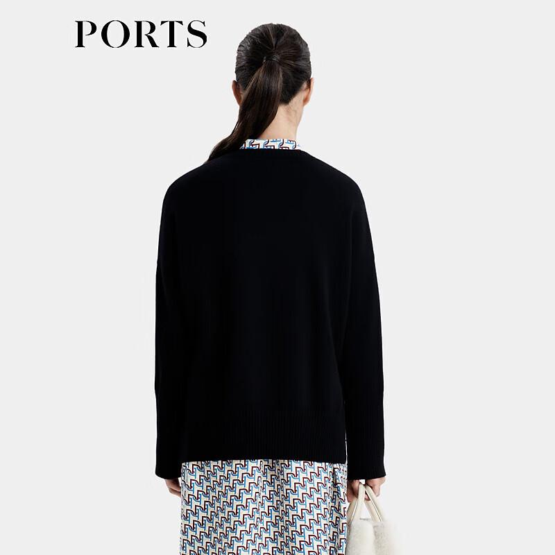 Ports Women's LD9K486QZF013 LOGO Jacquard Knit Top