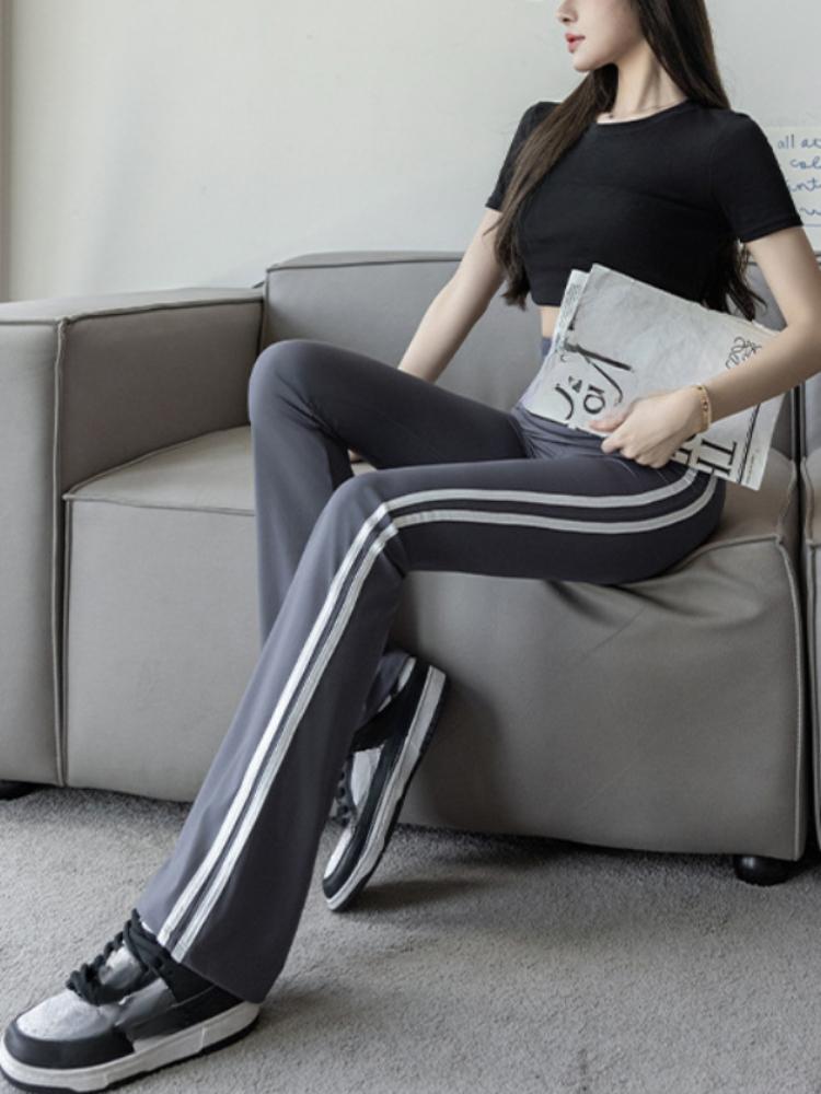 Dámské letní Slim Fit legíny Slim Fit Boční Slim Fit Dámské kalhoty Dámské kalhoty Ženy nosí Micro Flared Kalhoty Barbie Kalhoty