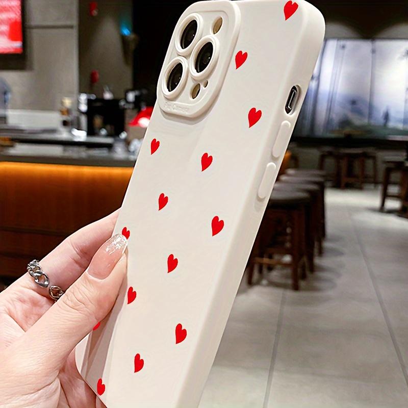 Red Small Love Phone Case Suitable for iPhone 17 16 15 14 13 12 11 Pro/ Max /Plus Anti-fall and Shockproof Back Cover