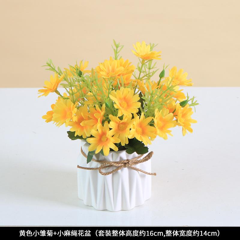 Simulated Potted Plants, Plastic False Flower Ornaments, Artificial Plants Bonsai Dining Table Decorations, Photography Props