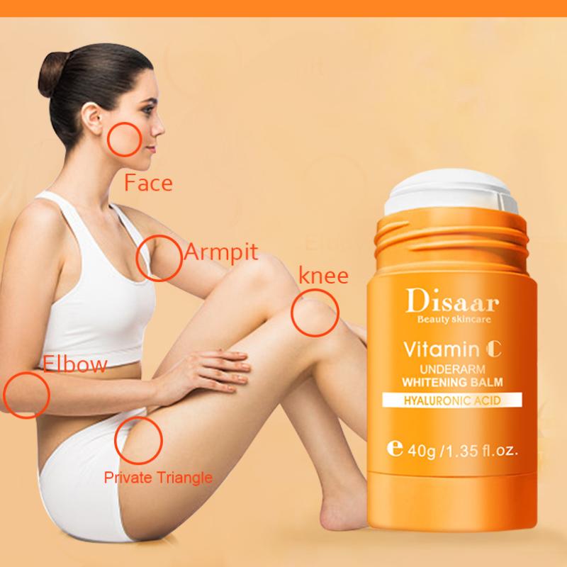 Desodorante en barra con vitamina C para iluminar areolas y axilas, desodorante en barra seco y no graso