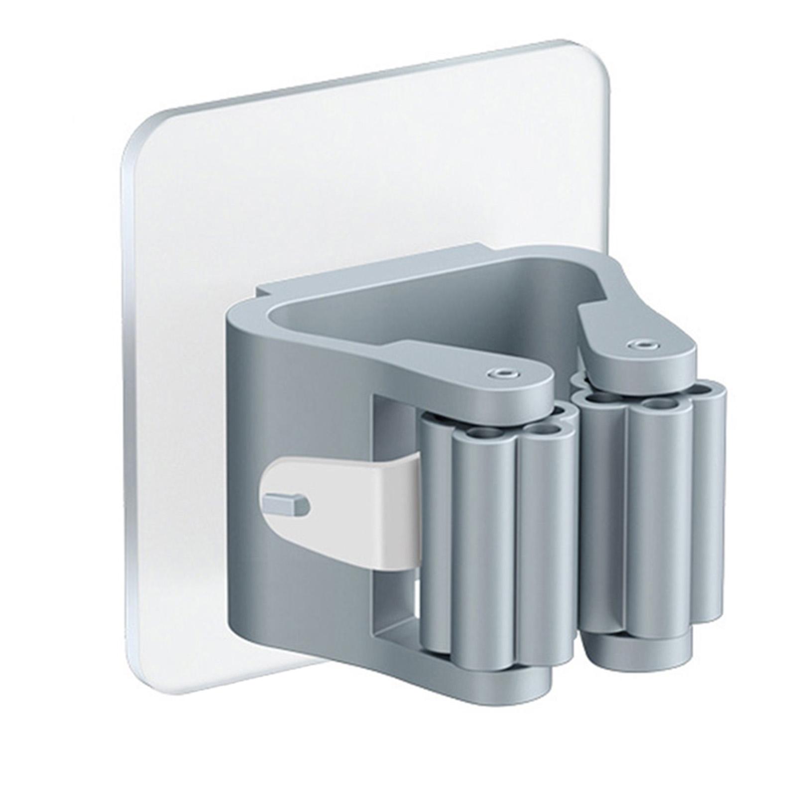 

1/2/3PCS Self-Adhesive Wall Mounted Mop Organizer Holder Universal Broom Holder Rack Bathroom Mop Organization Rack for Kitchen 1pcs серый