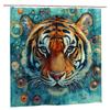 Tiger Shower Curtain - Vibrant And Detailed Wall Hanging Decorations For Living Rooms And Bedrooms - Home Decor Inspired