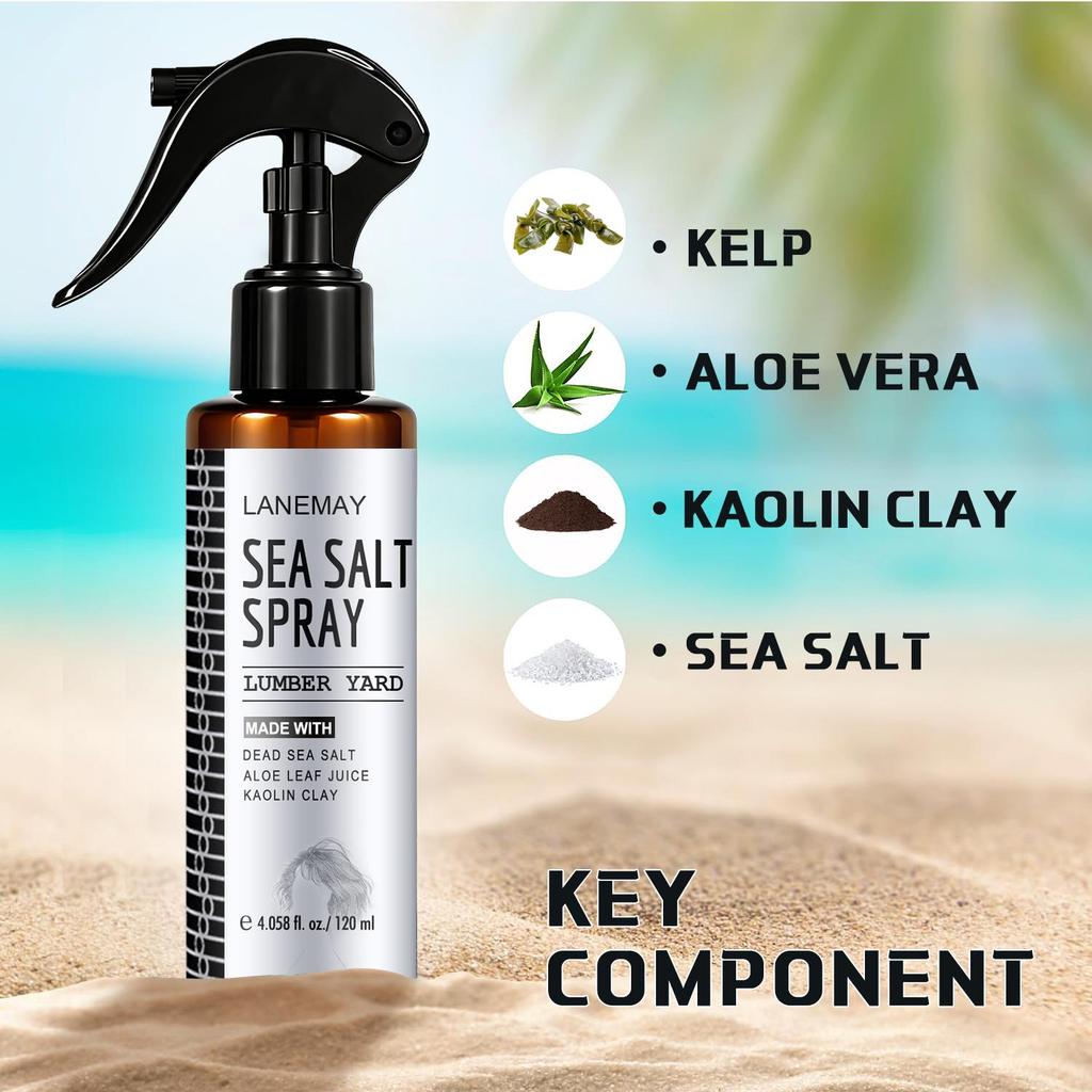 Sea Salt Spray-Soft For A Clean Look- And Shine And Texture-Enhance s Natural Curls And Waves-Suitable For All Hair Types, 120ml