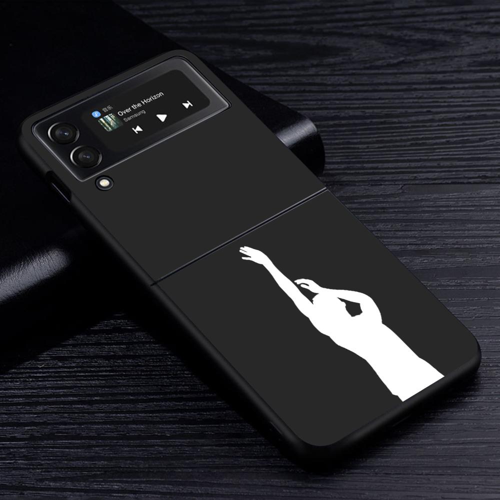 Cell Phone Case for Samsung Galaxy Z Flip3 Flip4 5G Black Coque Z Flip 4 3 Hard PC Cover Zflip3 Funda Basketball Dunk Star Slam