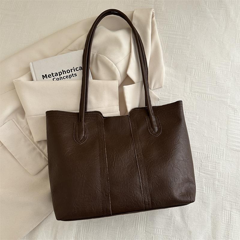 

Премиальная сумка большой вместимости, универсальная новая модная текстурированная сумка 2025 года, женская наплечная переносная сумка-тоут