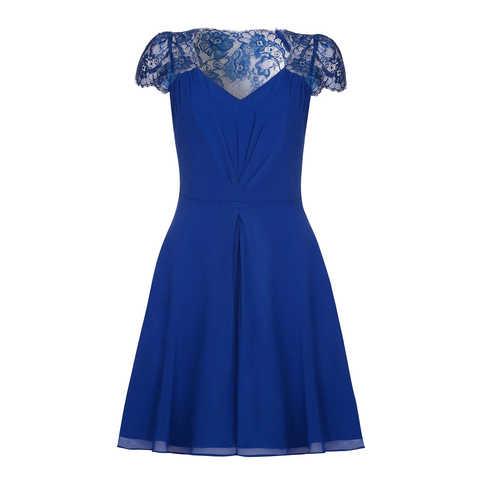 Abito a maniche corte in pizzo con scollo a V da donna/donna Yumi