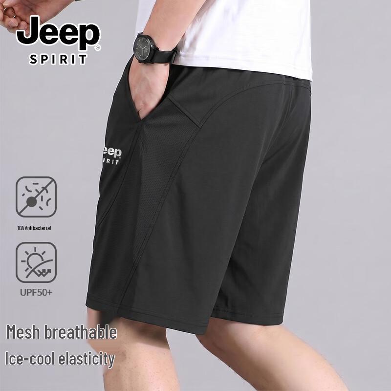 JEEP SPIRIT Men s 10A Antibacterial Mesh Casual Shorts L