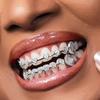 Hip-Hop 8 Teeth Real Gold Plating Braces Micro Inlay Love Diamond Cross-Border Halloween Jewelry