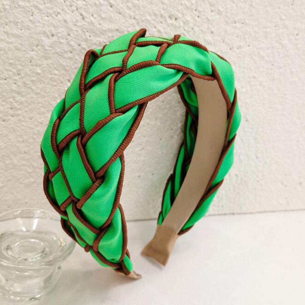 PROLY New Fashion Women Headband Wide Side Braided Hairband Individuality Hand-woven Headwear Girls Hair Accessories