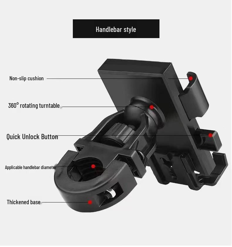 Electric Vehicle & Motorcycle Shockproof Phone Holder for Navigation