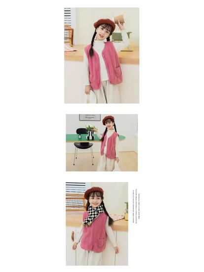 Kids' Lambswool Vest - Warm, Sleeveless Autumn/Winter Jacket for Boys & Girls