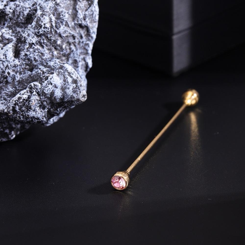 Spiral Buckle Shirt Collar Pin Detachable Neckline Pin Crystal Tie Collar Needle  Men
