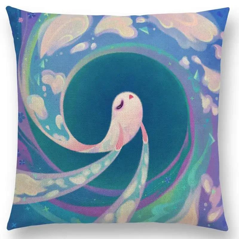 Super Cute Cartoon Animals Pufferfish Cushion Cover Lovely Bird Sweet Nest Interesting Fish Cat Frog Fox Throw Pillow Case Hogar