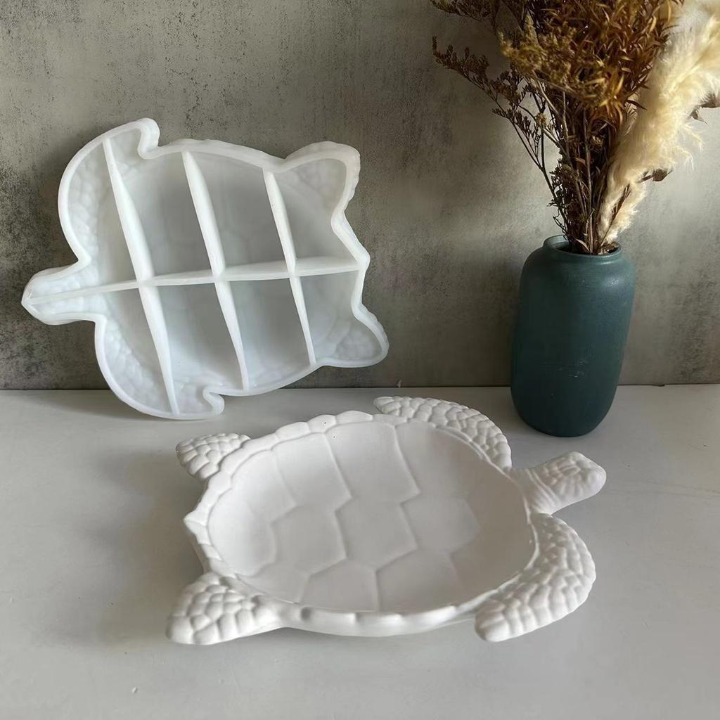 Forma silikonowa pojemnika w kształcie żółwia Delikatnie zaprojektowana forma silikonowa taca żółwia Wytrzymała forma na podstawki pod kubki dla rzemieślników