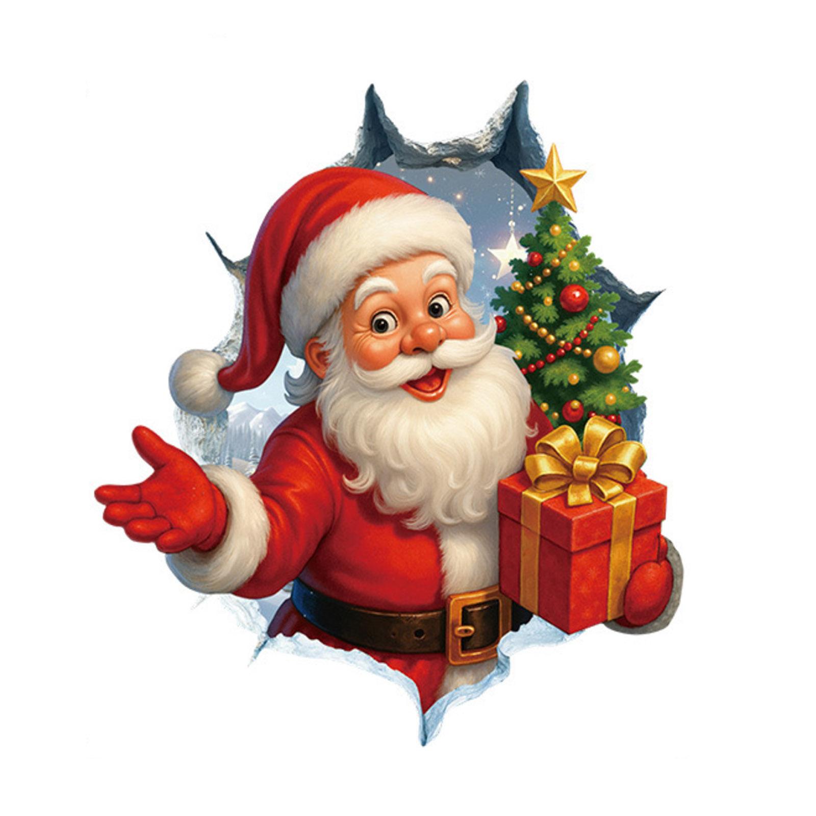 

Рождественские украшения Украшение для праздничной вечеринки Наклейки на окна ПВХ Статические наклейки Украшения для окон One Size