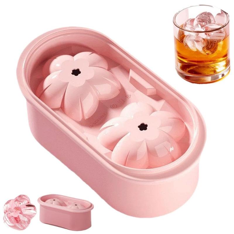 Ice Maker Flower Ice Mold Food Grade Material 3D Appearance Pp Mold Easy Demolding Cherry Blossom Creative Household Ice Mold